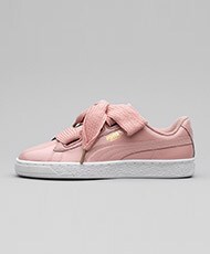 puma basket heart patent trainer