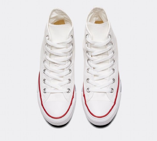 white converse top view