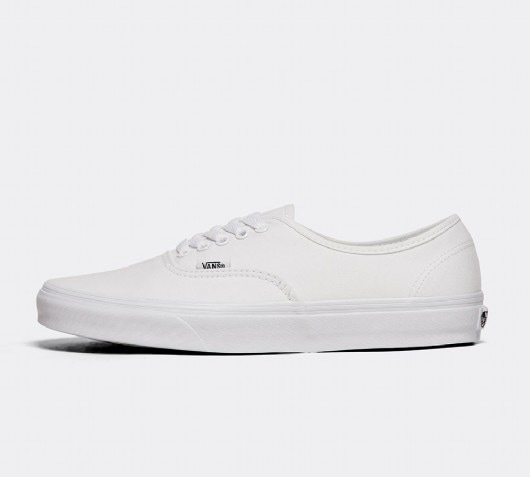 vans authentic leather white mono