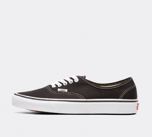 vans black authentic trainers