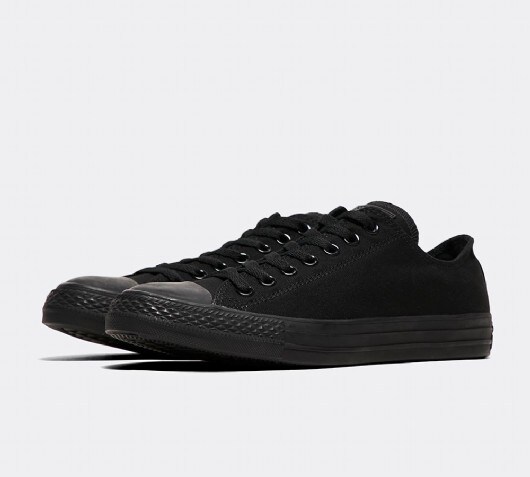 black all star oxford mono trainers