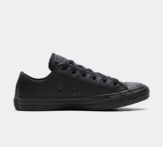 womens black leather converse trainers