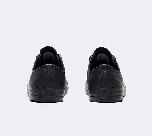 converse chuck taylor all star ox black leather trainers
