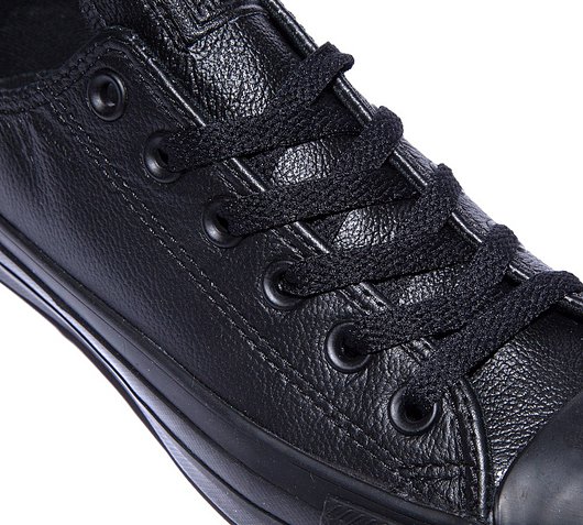 converse chuck taylor all star ox black leather trainers
