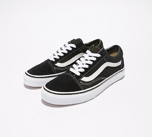 womens vans black & white old skool trainers