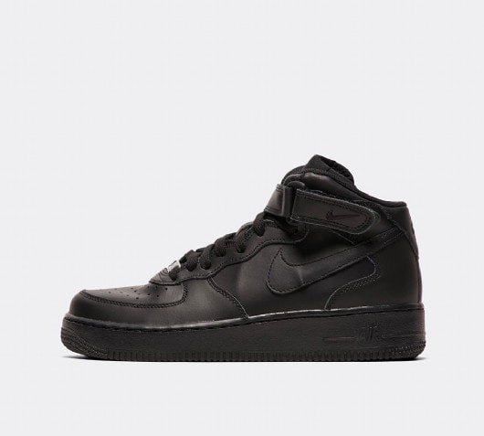 Nike Junior Air Force 1 Mid Trainer | Black | Footasylum