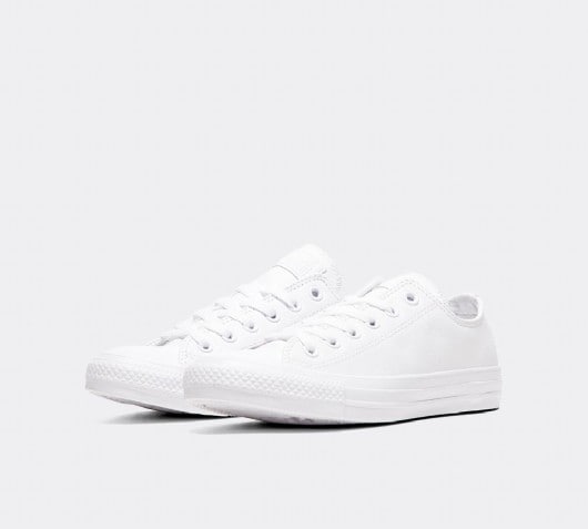 Mose dinosaurus Ufrugtbar Converse Womens Chuck Taylor All Star Ox Leather Mono Trainer | White |  Footasylum