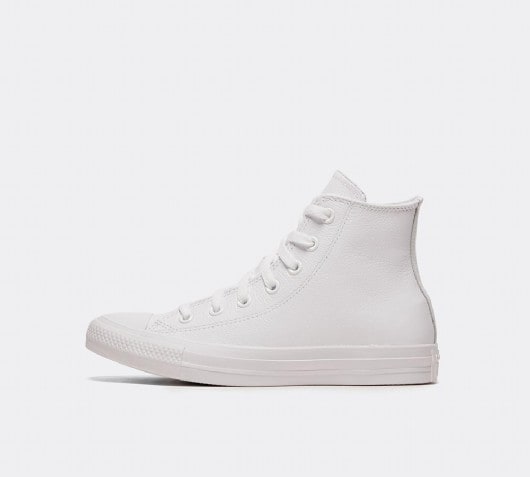 noodzaak Niet doen Tijdreeksen Converse Womens Chuck Taylor All Star High Leather Mono Trainer | White |  Footasylum