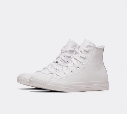 Specificitet Moralsk uddannelse billetpris Converse Womens Chuck Taylor All Star High Leather Mono Trainer | White |  Footasylum