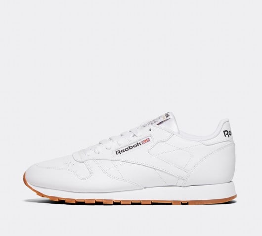 reebok classic white with gum sole