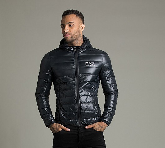 EA7 Core Logo Down Jacket | Black | Footasylum