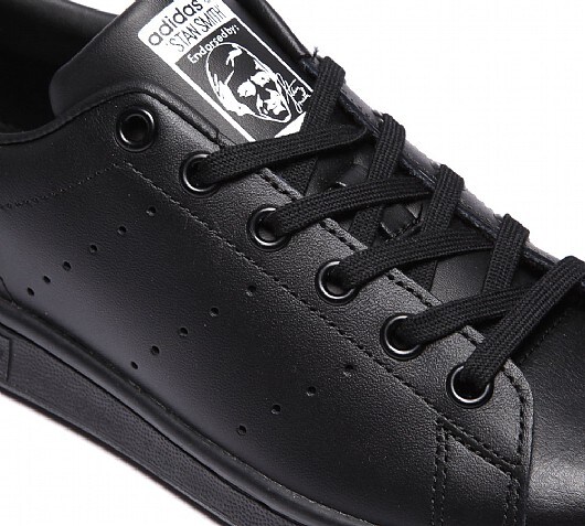 adidas Originals Junior Stan Smith Trainer | Black / Black / Black |  Footasylum