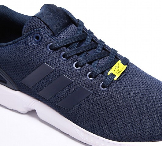 mens adidas navy zx flux weave trainers