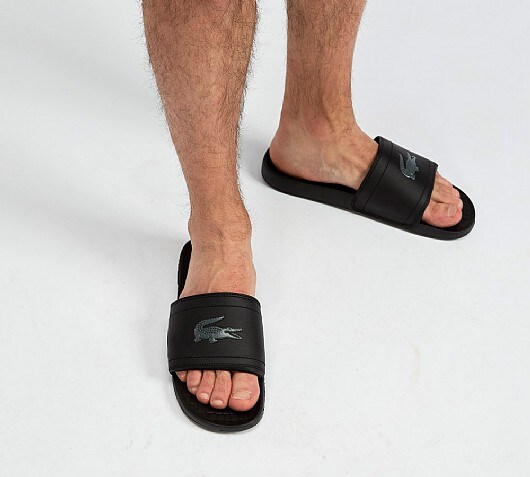 lacoste fraisier slides black