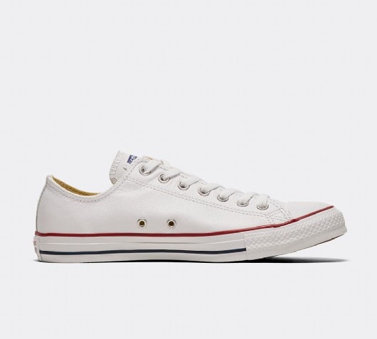 white all star oxford leather trainers