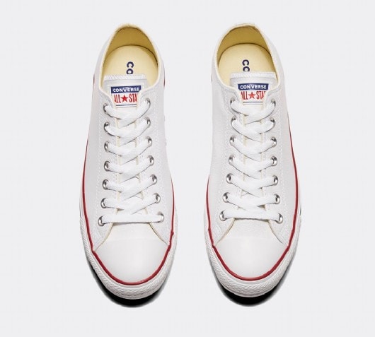 converse white all star oxford leather trainers