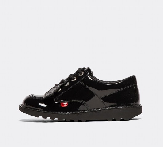 ritme welzijn pepermunt Kickers Junior Kick Low Core Patent Shoe | Black | Footasylum