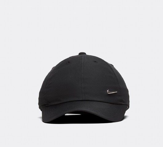 Nike Junior Metal Swoosh Cap | Black | Footasylum