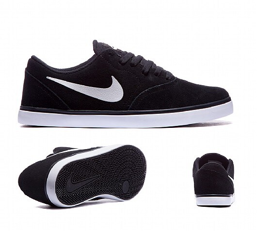 white nike black check