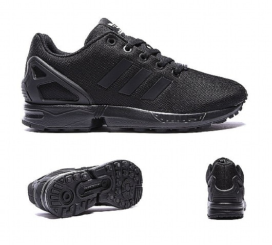 black adidas flux trainers