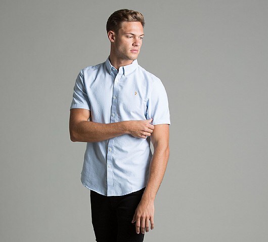 Farah Brewer Short Sleeved Oxford Shirt