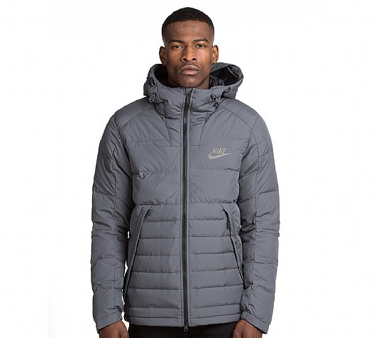 nike grey puffer coat