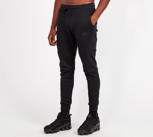 black nike fleece joggers mens