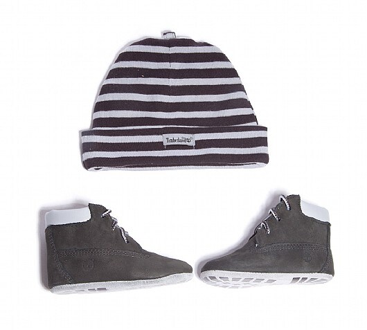 Timberland Crib Bootie and Hat Set