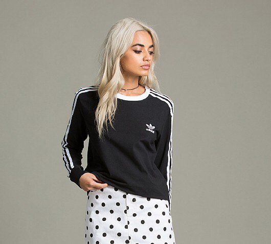 adidas Originals Womens Three Stripe Long Sleeve T-Shirt