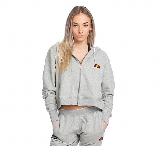 Ellesse Womens Navona Cropped Zip Hooded Top