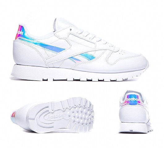 women's white reebok classic trainers