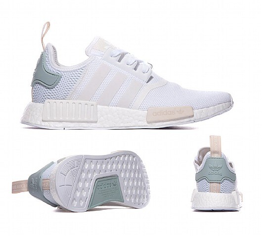 adidas nmd white mint green