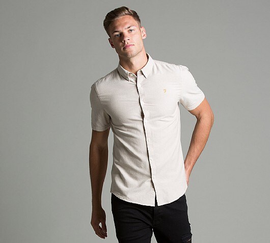 Farah Brewer Short Sleeved Oxford Shirt