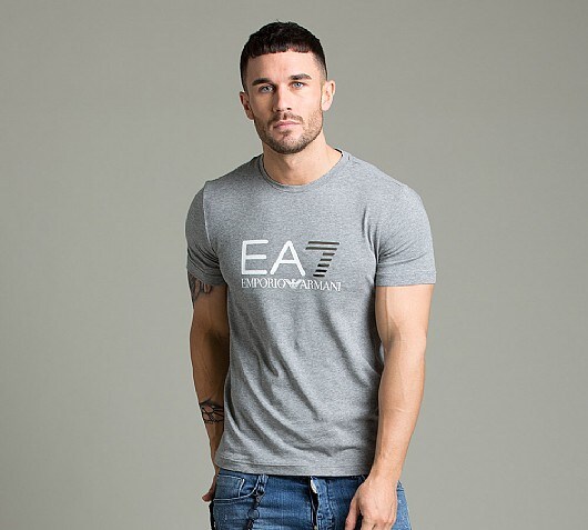 EA7 Large Silver Logo T-Shirt