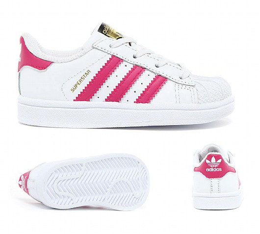 adidas Superstar Foundation White Red GS Kid Trainer Sneaker 