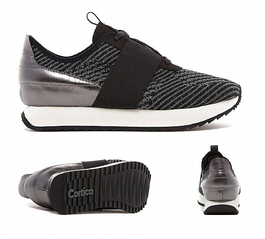 Cortica Womens Racer Strap Knit Runner Trainer
