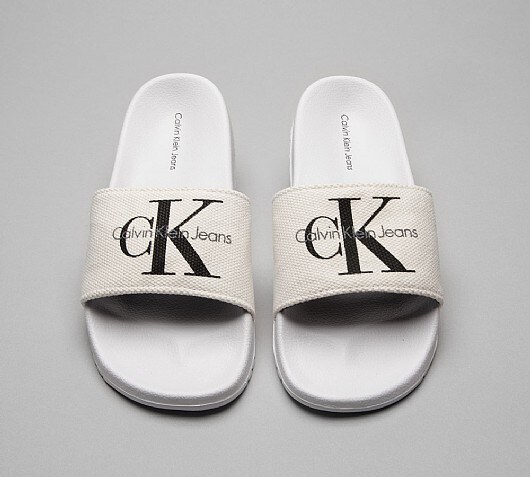 Calvin Klein Womens Chantal Heavy Canvas Slide