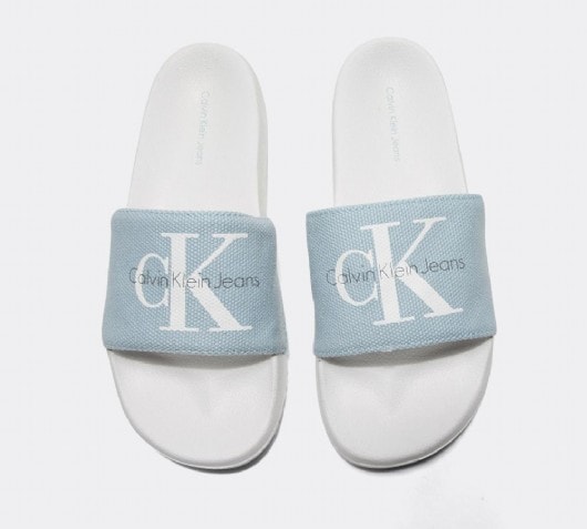 Calvin Klein Womens Chantal Heavy Canvas Slide