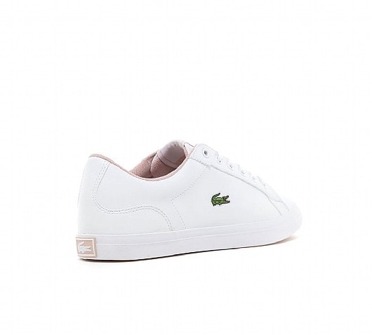 UK 6 Lacoste Lerond 319 2 Infant Kids Girls Trainer Shoe White//Pink
