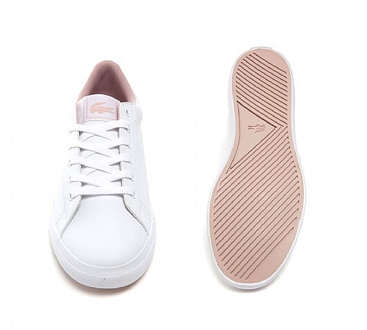 pink and white lacoste trainers