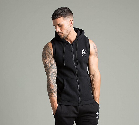 Gym King Sleeveless Hooded Top | Black | Footasylum