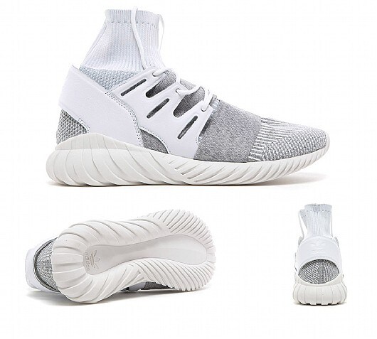 adidas Originals Tubular Doom Primeknit Trainer | White adidas Originals Tubular Doom Primeknit Trainers White