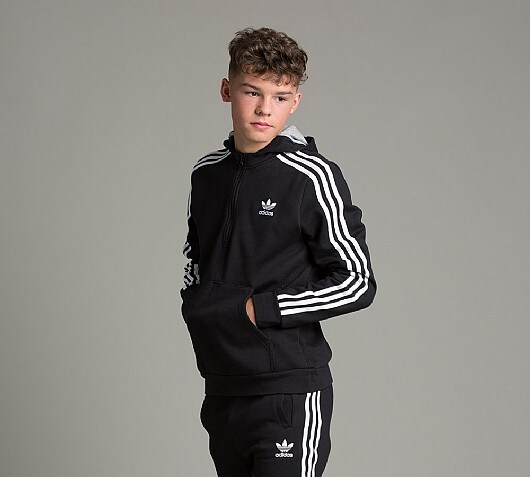adidas Originals Junior Half Zip Hooded Top