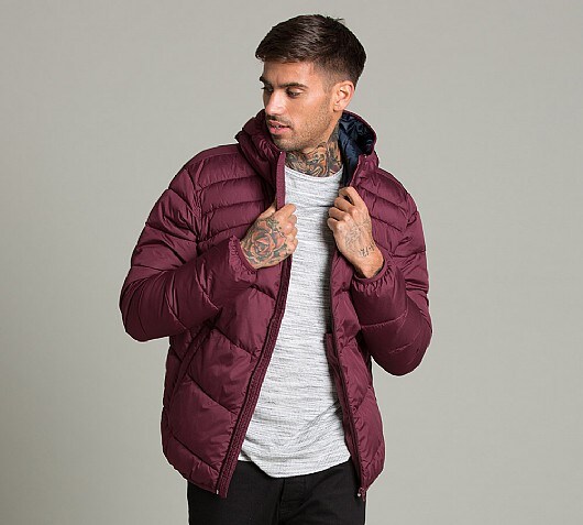 Jack & Jones Landing Chevron Puffer Jacket