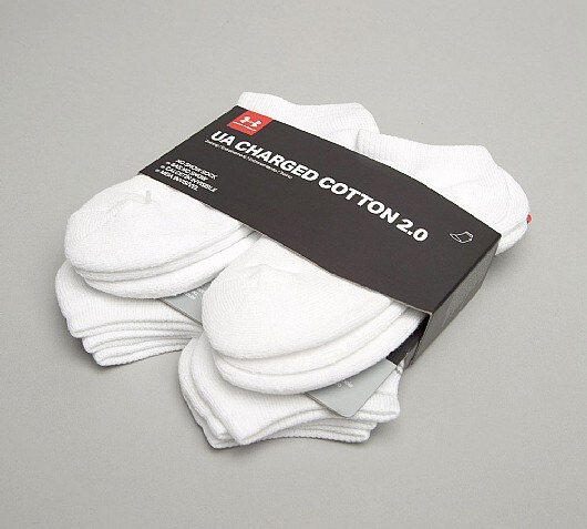 Under Armour Junior Charged Cotton 2.0 6 Pack Trainer Socks