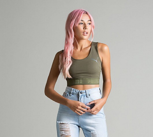 Puma Womens Elastic Logo Bra Top