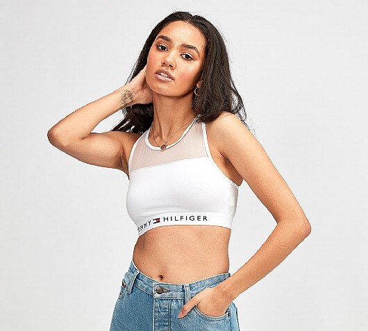 Tommy Hilfiger Womens Mesh Panel Bralette
