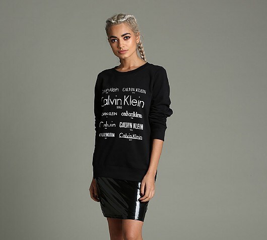 Calvin Klein Jeans Womens Heritage Logo Sweatshirt