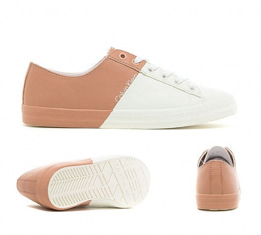 calvin klein cream trainers