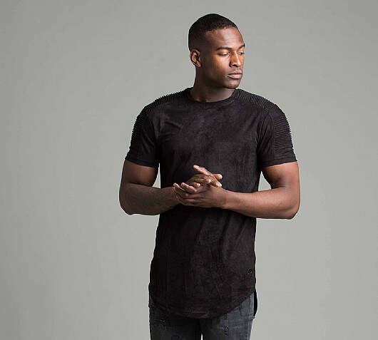 Project X Paris Pin Tuck Suede T-Shirt